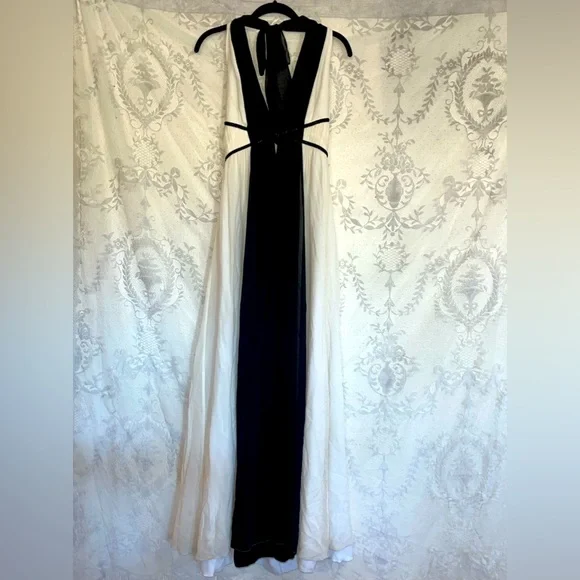 Max & Cleo | Dresses | Max Cleo Black White Halter Maxi Dress 4 | Poshmark